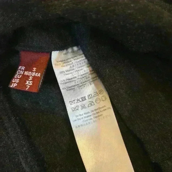 Comptoir Des Cotonniers Long Sleeve Stretch Ruffle Mini Dress Gray Size Small - Picture 7 of 10